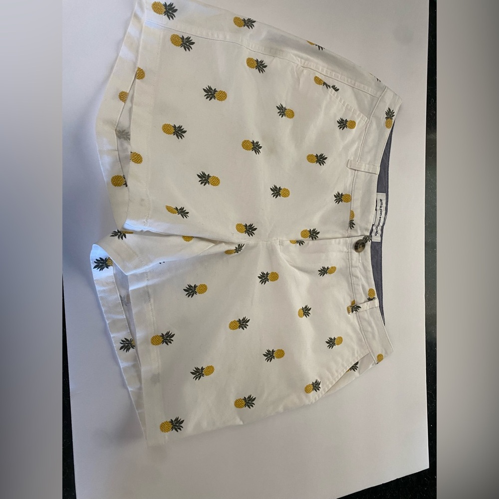 Amazon Essentials White Shorts with Pineapple Design